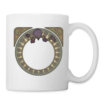 Cercle Y des Iris Art Nouveau - Mug blanc - blanc - Droite