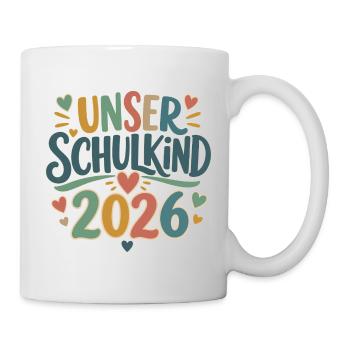 Unser Schulkind 2026 Einschulung Design - Tasse - Weiß - Rechts