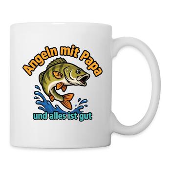 Fishing with dad – all is well - Mug - white - Right