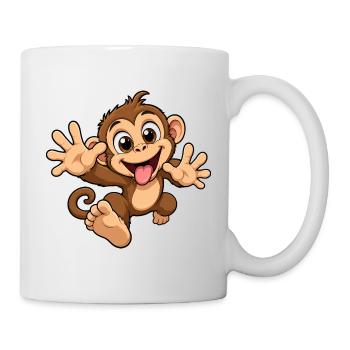 Süßer Affe Geschenkidee - Tasse - Weiß - Rechts