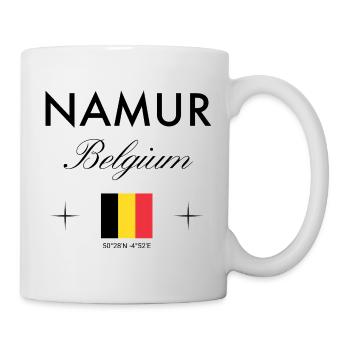 Namur Belgien Koordinaten Reise Souvenir - Tasse - Weiß - Rechts
