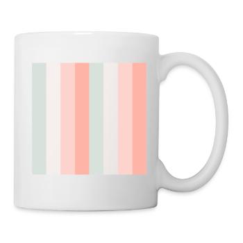 Pastell-Vertikalstreifenpalette - Tasse - Weiß - Rechts