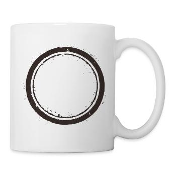 Grunge Circle Stempel Rand Vintage-Gummirahmen SE - Tasse - Weiß - Rechts