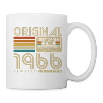 1966 Geburtstag Retro Jahrgang Vintage Geschenk - Tasse - Weiß - Rechts