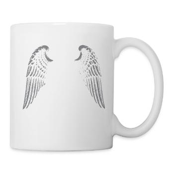 Gothic Monogram with Angel Wings - Mug - white - Right