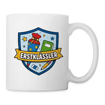 Erstklässler Schulstart Shield - Tasse - Weiß - Rechts