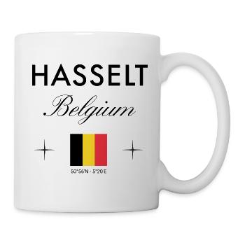 Hasselt Belgien Koordinaten Reise Souvenir - Tasse - Weiß - Rechts