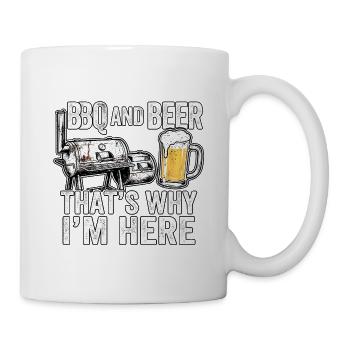 BBQ Und Bier Grillparty - Tasse - Weiß - Rechts