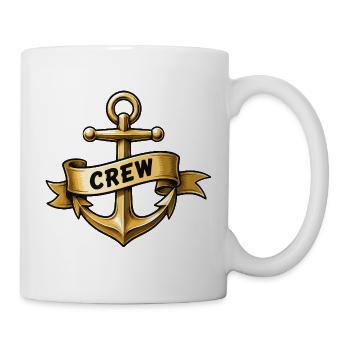 Anker Crew Banner Motiv - Tasse - Weiß - Rechts