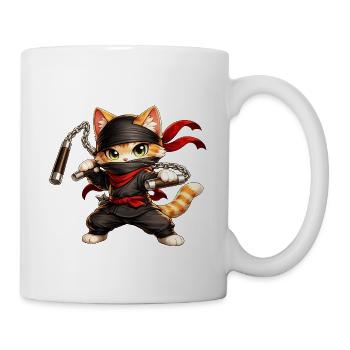 Ninja Katze - Tasse - Weiß - Rechts