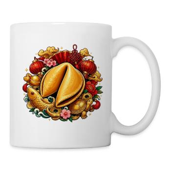 Golden fortune cookie in the magic of the festival - Mug - white - Right