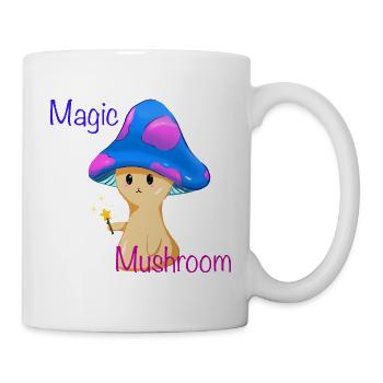 Magischer Pilz mit Zauberstab - Tasse - Weiß - Rechts