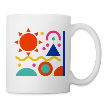 Bunte Formen - Tasse - Weiß - Rechts