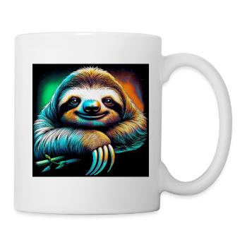 Faultier - Tasse - Weiß - Rechts