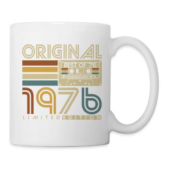Original 1976 Jahrgang Vintage Geburtstag Retro - Tasse - Weiß - Rechts