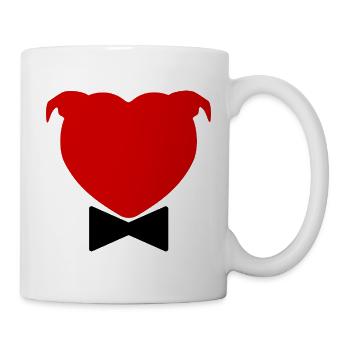 Herzkopf und Fliege – 029 - Tasse - Weiß - Rechts