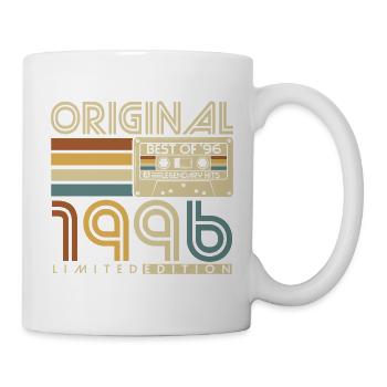 1996 Geburtstag Retro Jahrgang Vintage Geschenk - Tasse - Weiß - Rechts