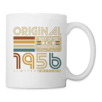 1956 Geburtstag Retro Jahrgang Vintage Geschenk - Tasse - Weiß - Rechts