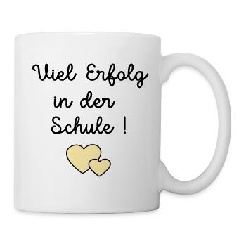 Erfolg Schule Herz - Tasse - Weiß - Rechts