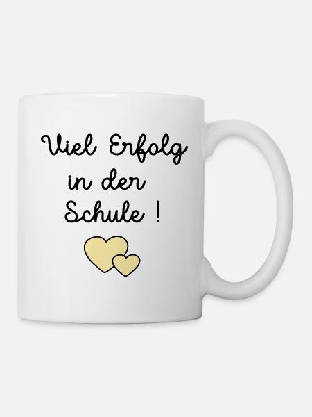 Erfolg Schule Herz - Tasse - Weiß