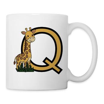 Giraffen-Logo mit QBuchstabe - Tasse - Weiß - Rechts