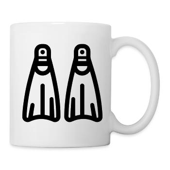 tauchen - Tasse - Weiß - Rechts