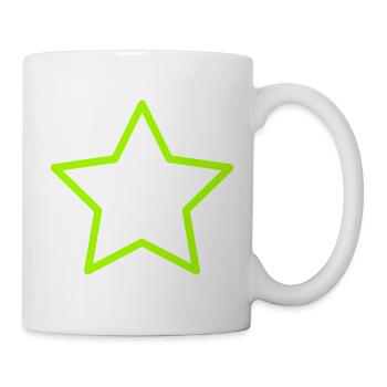 Neonstern Umriss auf Schwarz - Tasse - Weiß - Rechts