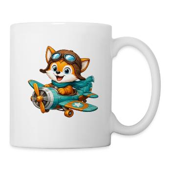 25_Miofox_Flieger - Tasse - Weiß - Rechts