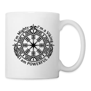 Runic Helm of Awe - I am Powerful - Mug - white - Right