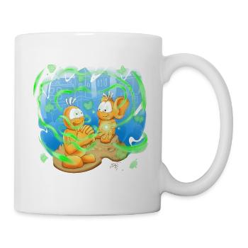 Neon-Orb-Freunde - Tasse - Weiß - Rechts
