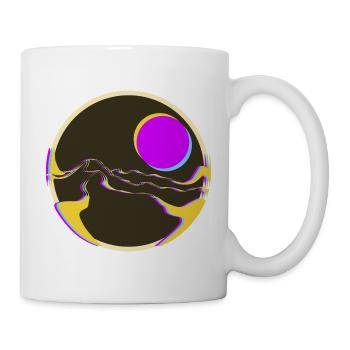  Neonberge mit Sonne  - Tasse - Weiß - Rechts