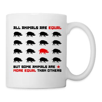 Alle Tiere sind gleich 2 - Tasse - Weiß - Rechts