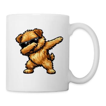 Dabbing Norfolk Terrier in Comic Style - Mug - white - Right