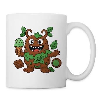 Cute Chocolate Mint Monster - Mug - white - Right