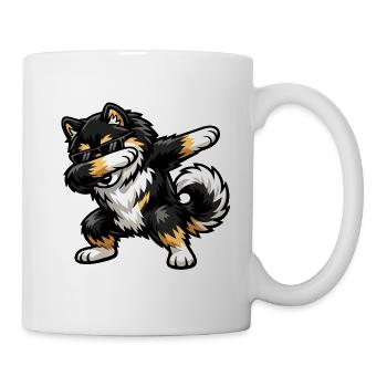 Dabbing Finnish Lapphund - Mug - white - Right