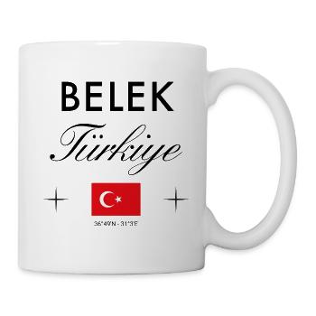 Belek Türkei Koordinaten Reise Souvenir - Tasse - Weiß - Rechts