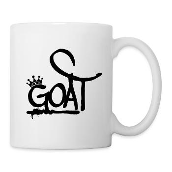 GOAT Greatest Of All Time Graffiti Krone (black) - Tasse - Weiß - Rechts