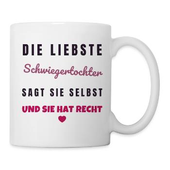 Lieblingsschwiegertochter - Geschenk Familie - Tasse - Weiß - Rechts