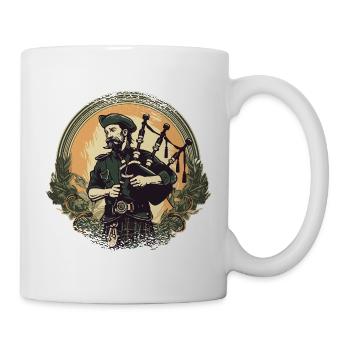  Dudelsackspieler schottischer Bagpipe-Sound - Tasse - Weiß - Rechts