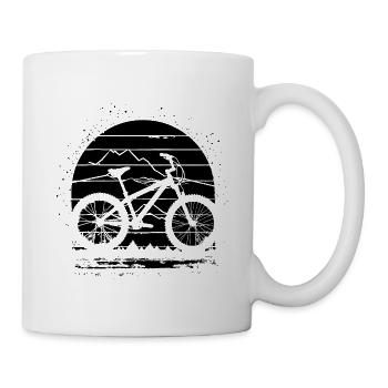 Croquis de VTT - Mug blanc - blanc - Droite