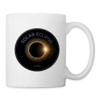 Total Solar Eclipse 2026 Golden Ring Medal Design - Mug - white - Right