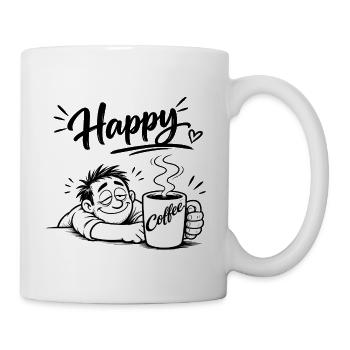 Le café te rend heureux - Mug blanc - blanc - Droite