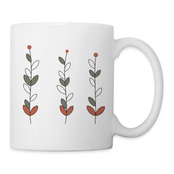 Trio minimalistischer Blumenstängel - Tasse - Weiß - Rechts