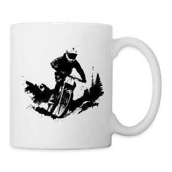 Mountain Biking Sketch - Mug - white - Right