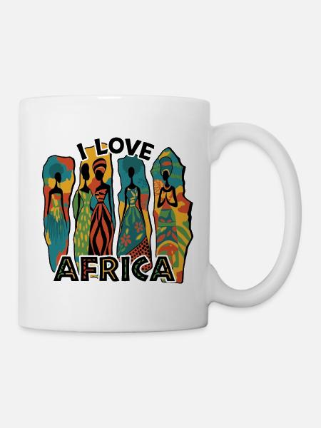 ICH LIEBE AFRIKA - Tasse - Weiß