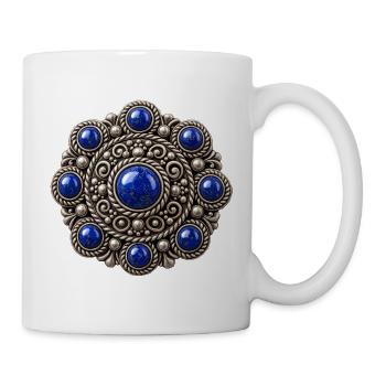 Zeeland-Knopf-Blau - Tasse - Weiß - Rechts