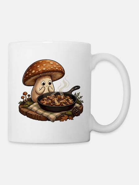 Pilzkoch Herbstzauber - Tasse - Weiß