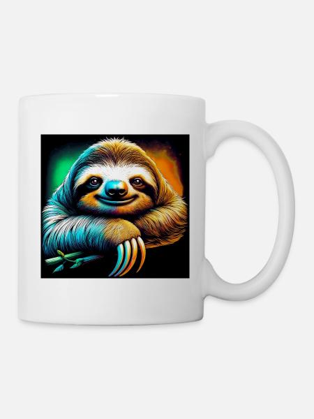 Faultier - Tasse - Weiß