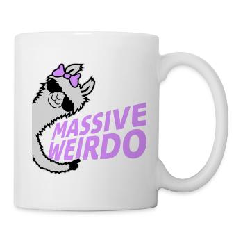 Massive weirdo Komischer Weirdo Lustig Lama Frau - Tasse - Weiß - Rechts