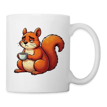 Eichhörnchen Eichhorn Eichhörnchenliebhaber Nager - Tasse - Weiß - Rechts